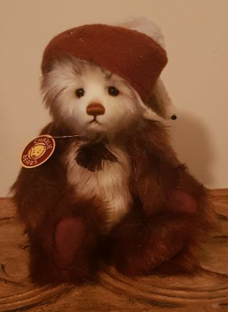 Charlie Bears Nutmeg 2012 Hat 12 " Rare Retired Tags Lovely Con Rec Post