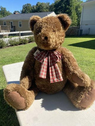 Boyds Bears 40 " Big Harry Jointed Teddy Bear Huge Plush Retired Life Size