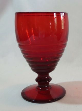 Paden City Penny Line 991 Ruby Red Low Water Goblet (s)