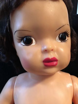 Vintage Hard Plastic 16 " Terri Lee Brown Eyed Brunette Doll