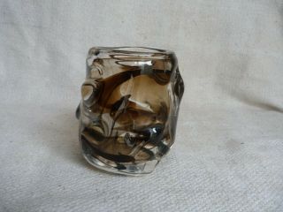 1960s Vintage Whitefriars Knobbly Vase Ground Glass Pontil 9843 By Wilson Dyer