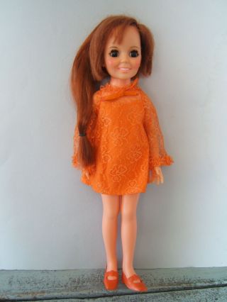 Ideal 1969 Crissy Grow Hair Doll In Dress W/ Box