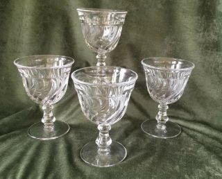 Set Of 6 Fostoria Glass Colony 2412 Clear 9 Oz Stemmed Water Goblets - 5 1/4”