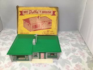 My Dolly’s House Very Rare By Amloid Company With 30 Piece Movable Furniture