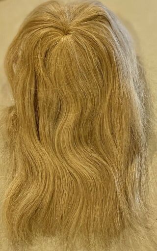 5 Antique 9 - 10 " Light Blond Human Hair Doll Wig