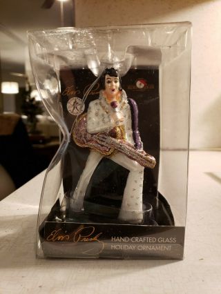 Elvis Presley Hand Crafted Glass Christmas Ornament