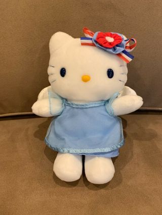 Sanrio Smiles Vintage Hello Kitty Blue Dress Angel Wings Plush 8 " 2002