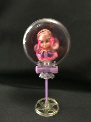 Vintage 1960’s Mattel Liddle Kiddle Sweet Treat Lolli Grape Doll & Case 3 Day