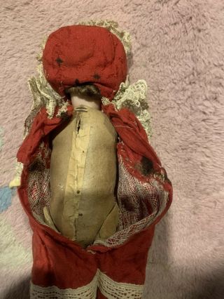 Vintage Bisque German Doll 11”tall E & S 14/0 Hard Paper Body Pressed Paper Legs 3