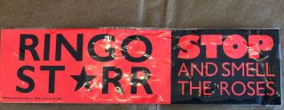 Beatles/ringo Starr “stop And Smell The Roses” Bumper Sticker