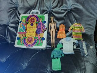 Vintage Barbie Doll Mattel 1966 Francie Blue Eyes Japan Rare With Extra