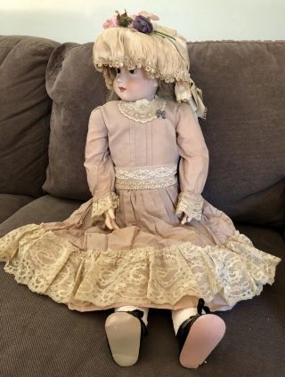 Antique 24”custom Handmade Bisque/porcelain Doll