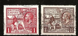 1925 (696) Bee Wembley Set Of 2 Very Fine See Scan Post Uk