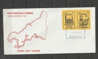 Gb 1971 Strike Mail Covers,  Cornish National Post,  Helston,  Kernow,  Richard Trev