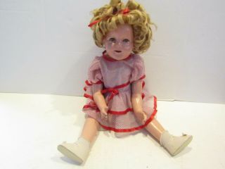 Vintage Doll Composition Head Body 24 Inch Ideal Toy Corp Shirley Temple