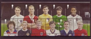 Great Britain 2013 Football Set Of 11 In Miniature Sheet Fine