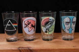 4 Pink Floyd Glasses Division Bell - Dark Side Of The Moon - Animals - Wish You Were H