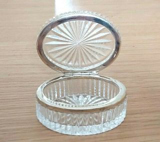 Royal Doulton Cut Glass Oval Trinket Box