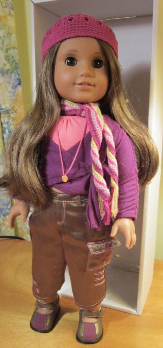 American Girl 18” Doll Marisol Retired Goty Latina Complete Outfit Ag Box