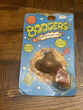 Vintage 1990 Sputo - Jock Nose Toy Boogers From The Planet Nose Thq