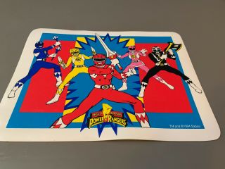 Vintage 1994 Saban Mighty Morphin Power Rangers Vinyl Placemat