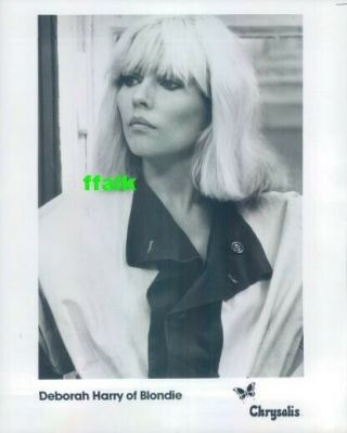 Press Photo: Blondie 8x10 B&w Debbie Harry