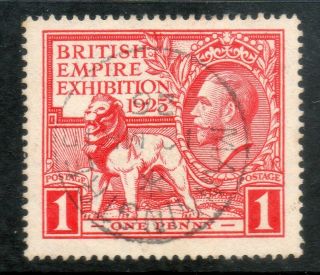 Sg432 1925 1d Red Wembley British Empire Exhibition Manningtree Cds Scarce