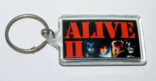 Kiss Band Alive 2 Keychain Official 2000 Gene Simmons Ace Frehley Peter Paul