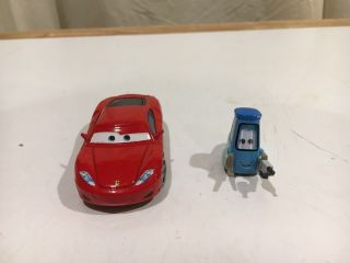 Disney Pixar Cars 1:55 Scale Diecast Ferrari And Guido