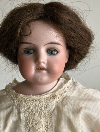 Antique 15” Armand Marseille 370 German Bisque Doll Leather Body Jointed Arms 3