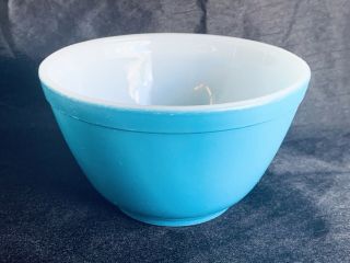 Vintage " Pyrex " Blue Primary Mixing Bowl 1 1/2 Qt 401