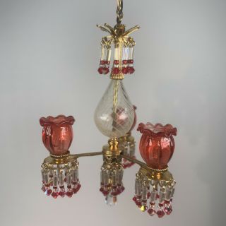Artisan 3 Arm Glass Chandelier By Luminations By Mr.  K Dollhouse Miniature 1/12 2