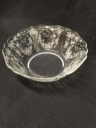 Vintage Clear Glass Cambridge Diane Nappy Cereal Soup Bowl