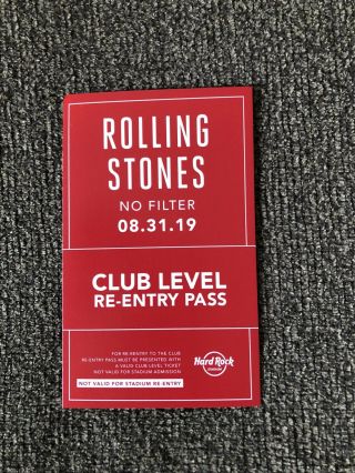 The Rolling Stones Last Show Ever ?? No Filter 2019 Tour Ticket Stub Pass Miami