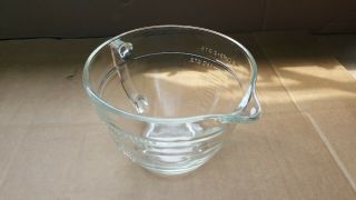 Vintage Anchor Hocking 8 Cup Measuring Glass Batter Bowl - 2 Quart - Clear - Fire King