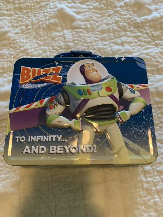 Disney Toy Story Movie Buzz Lightyear To Infinity & Beyound Metal Tin Lunchbox