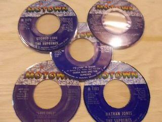 5 Diana Ross Supremes Motown 45rpm Hand Cut Laminate Centers Drink Coasters