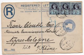 1895 Mark Lane London Perfin & Cachet 3 X Twopence Halfpenny Jubilee Stamps