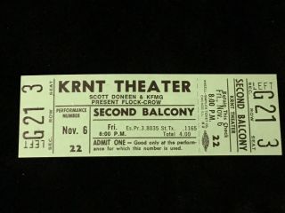 Scott Doneen - Concert Ticket - Late 60s Or Early 70s