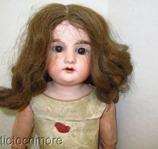 Antique German Armand Marseille Am Duchess Doll Bisque Shoulder Head Kid Body