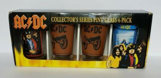 Ac/dc Collector’s Series Album Cover Design Pub 16oz Pint Glasses - Set Of 4