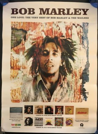 Bob Marley Wailers One Love Og Promo Poster Never Hung 14x19 Reggae Peter Tosh