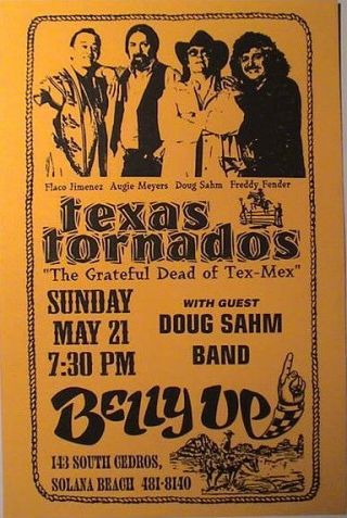 Texas Tornados 1995 San Diego Tour Poster - The Grateful Dead Of Tex - Mex Music