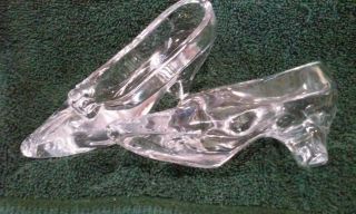 Hand Crafted Crystal Glass Slippers (set Of 2)