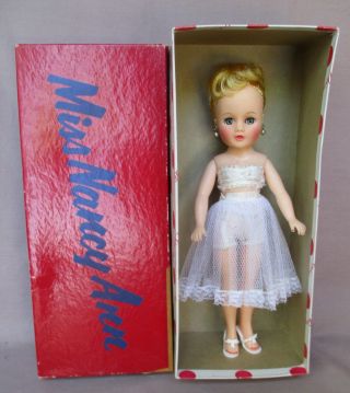 Vintage 10 " Miss Nancy Ann Doll Blond Ponytail 300