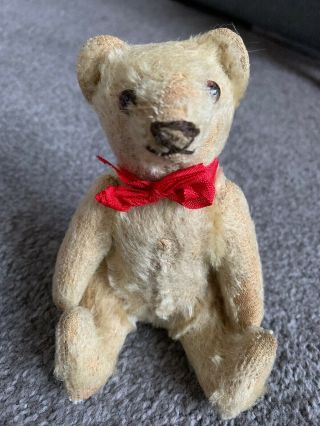 Antique Old Mohair Steiff Teddy Bear C.  1940 - Rare 6 Inches Cute No Res