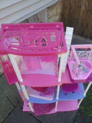 Barbie 3 - Story Dream Town House,  With Elevator And Accessories