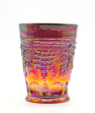 Vintage Joe St.  Clair Red Carnival Glass Beaker