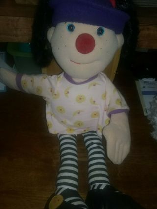 Vintage 20” 1995 Big Comfy Couch Loonette Plush Clown Doll Plush Stuffed Lonette