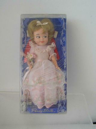 Vintage Penny Brite Doll In Case With Clothes 8 "